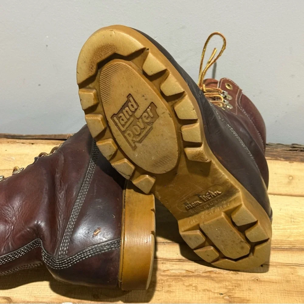 Vintage Land Rover by Thom McAn Weathered‎ Leather Boots Size 9 A44